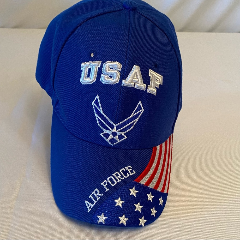 USAF Air Force, red white and blue baseball cap adjustable